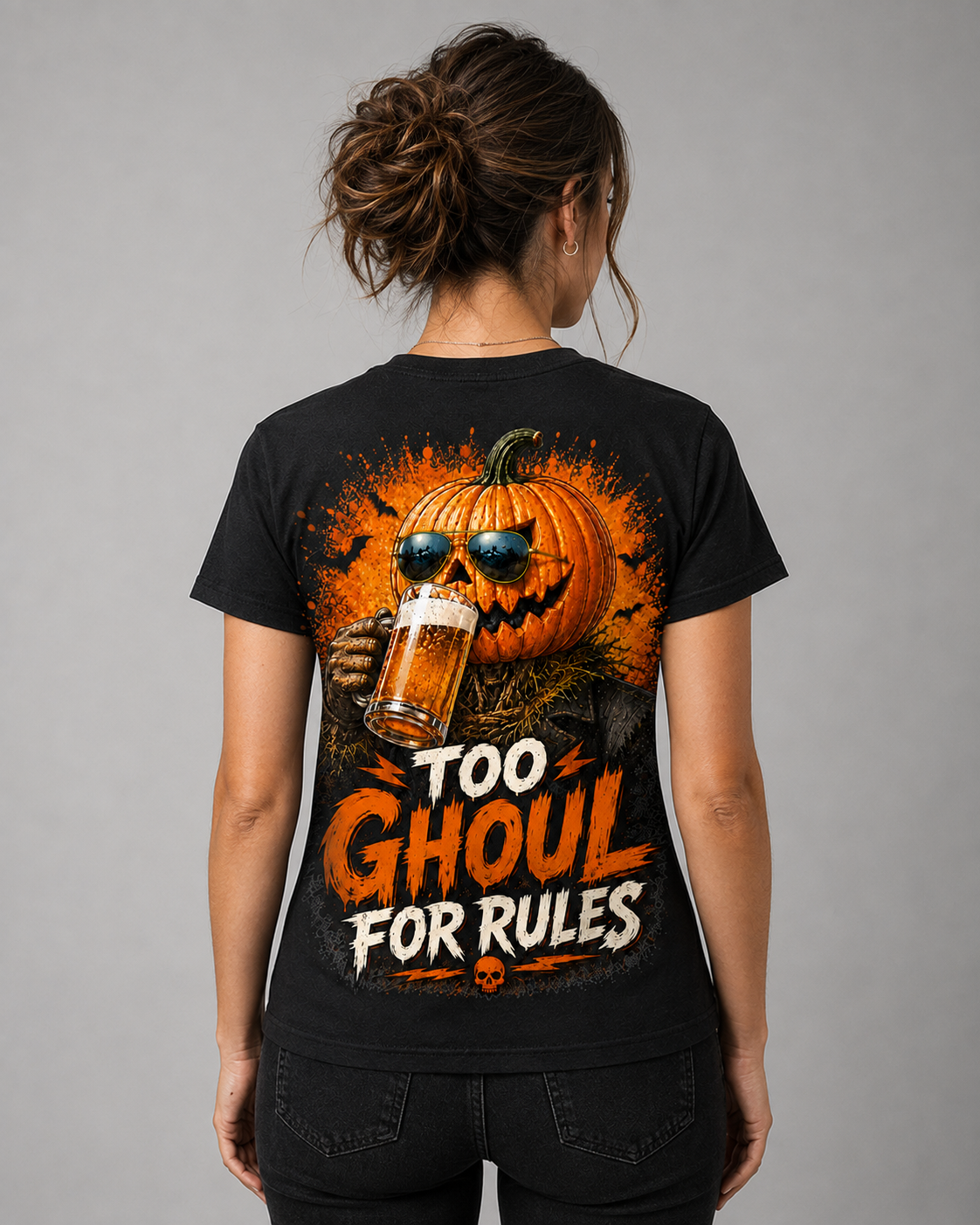 Too Ghoul for Rules Halloween Pumpkin Graphic Collections T-Shirt unisex