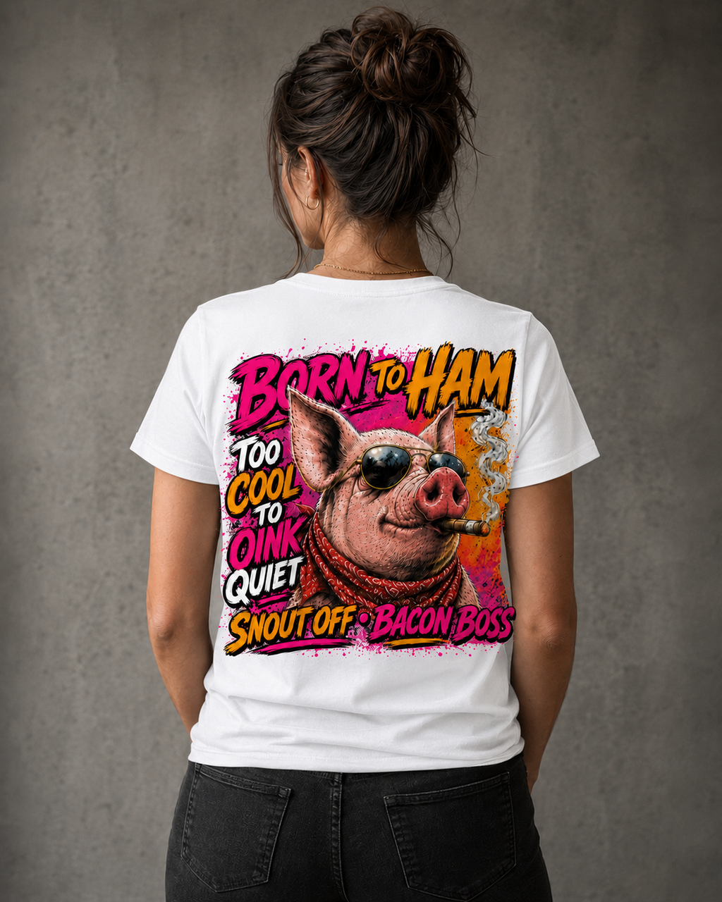 🐷 Born to Ham – Bacon Boss Funny Graphic T-Shirt