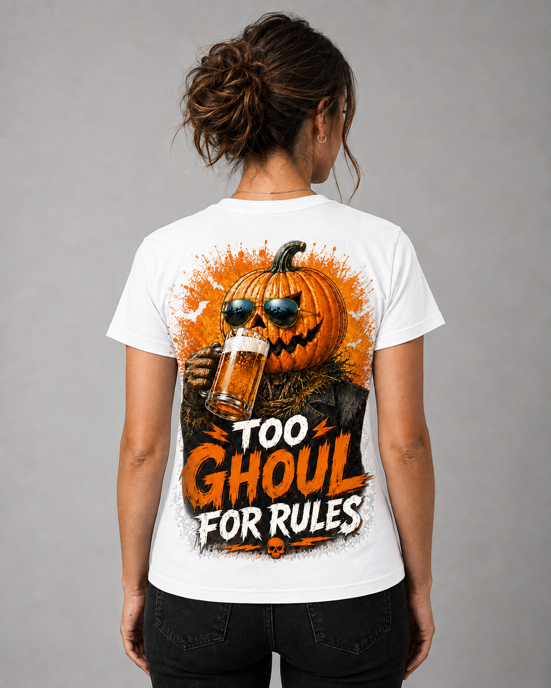 Too Ghoul for Rules Halloween Pumpkin Graphic Collections T-Shirt unisex