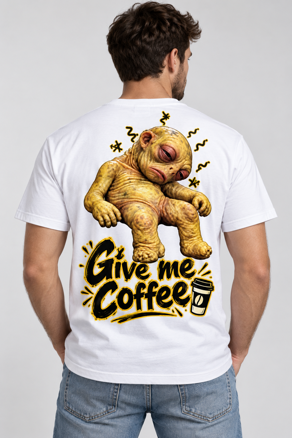 Give Me Coffee Funny Alien