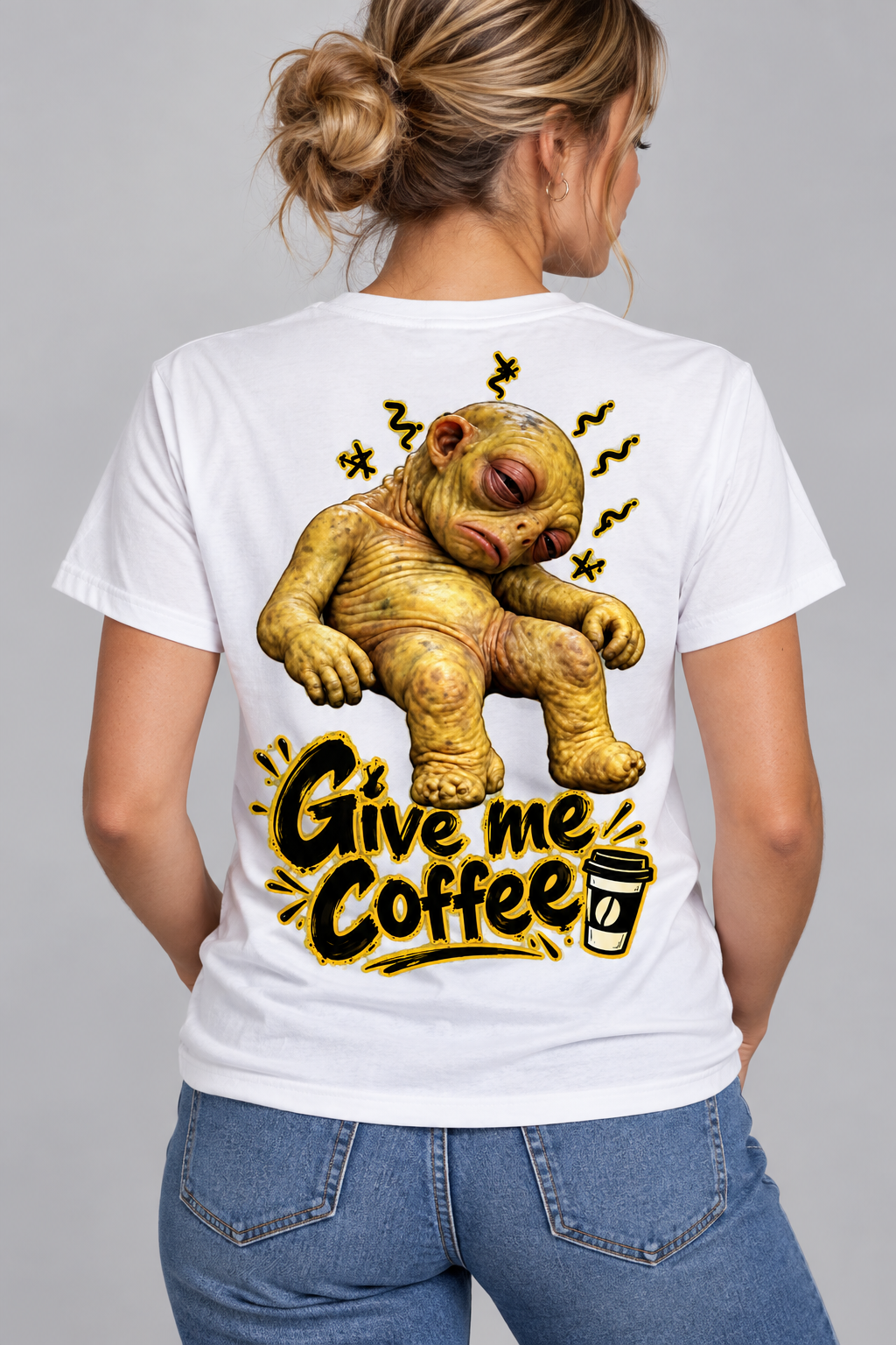Give Me Coffee Funny Alien