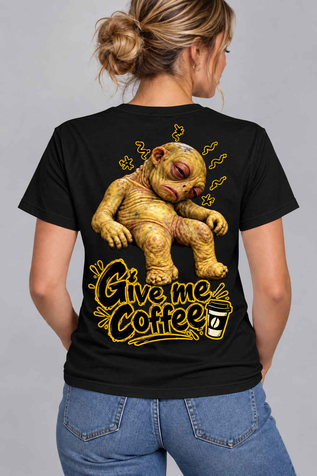 Give Me Coffee Funny Alien