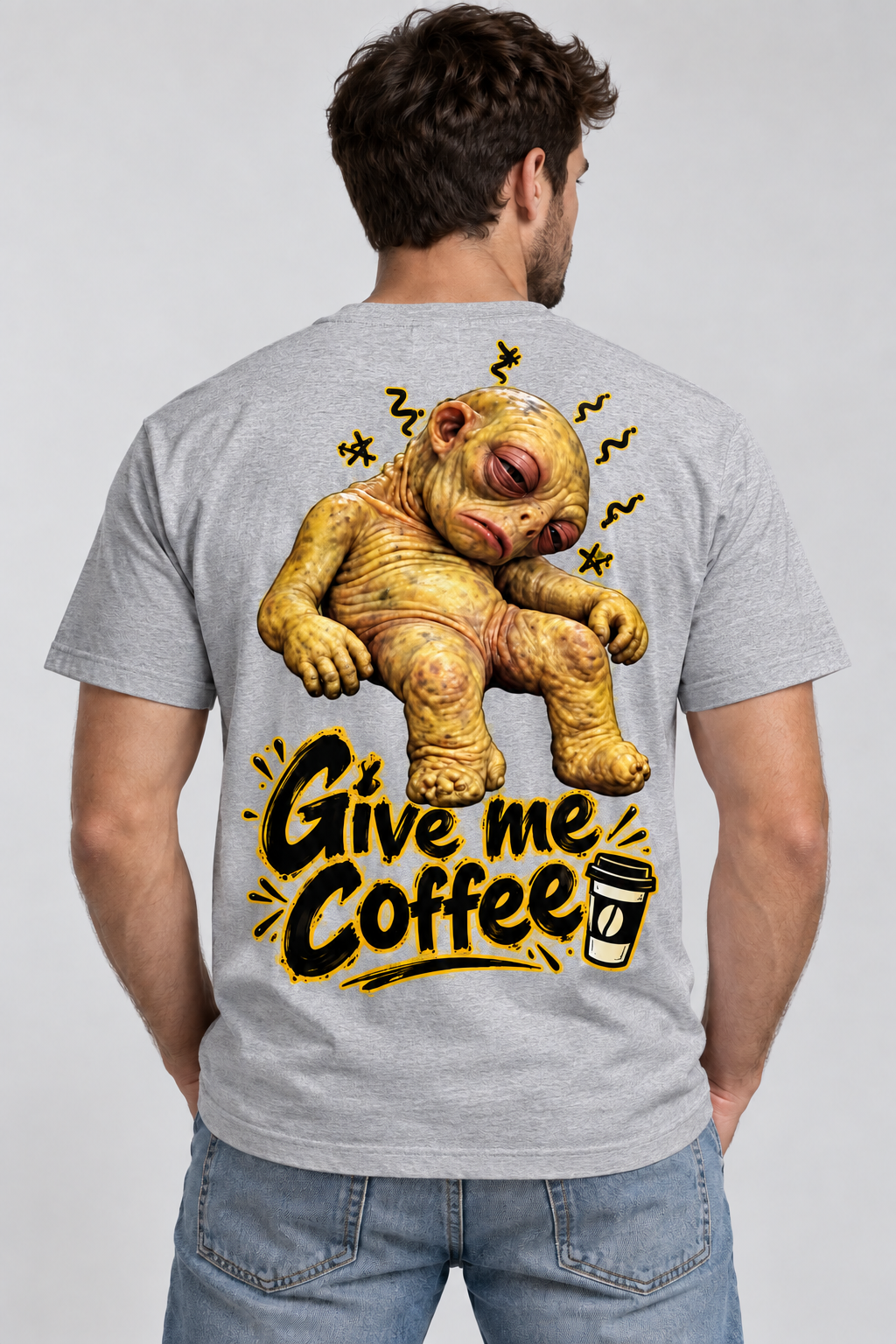 Give Me Coffee Funny Alien