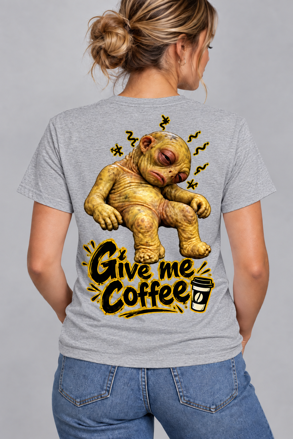 Give Me Coffee Funny Alien