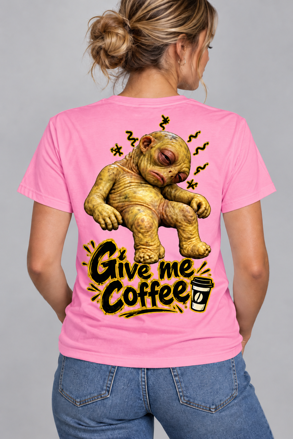 Give Me Coffee Funny Alien