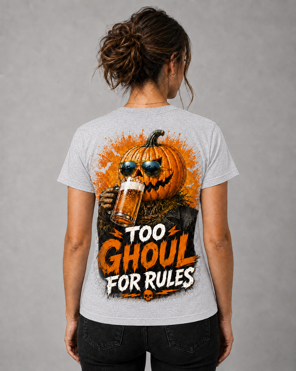 Too Ghoul for Rules Halloween Pumpkin Graphic Collections T-Shirt unisex