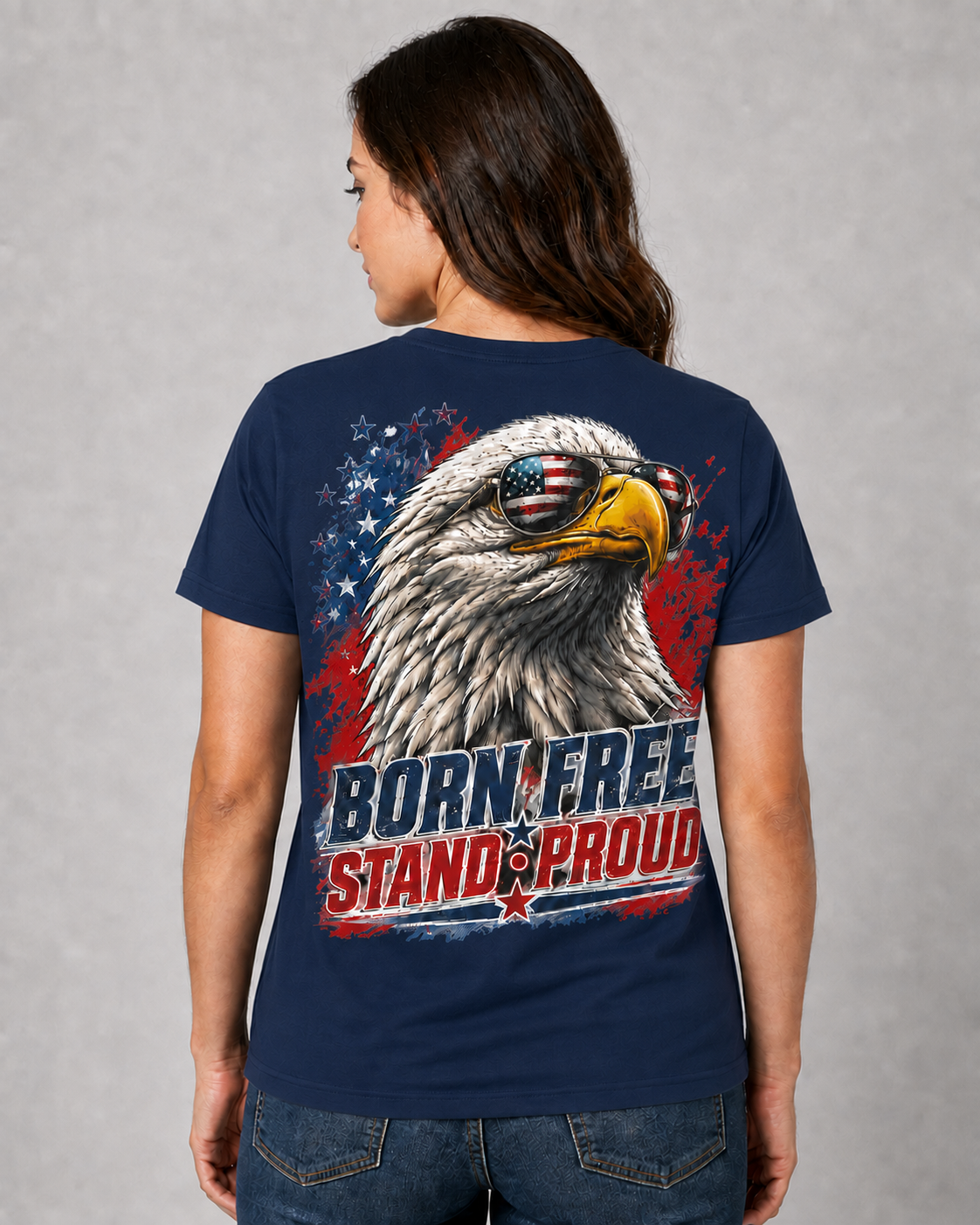 🦅 Born Free • Stand Proud Patriotic Eagle T-Shirt