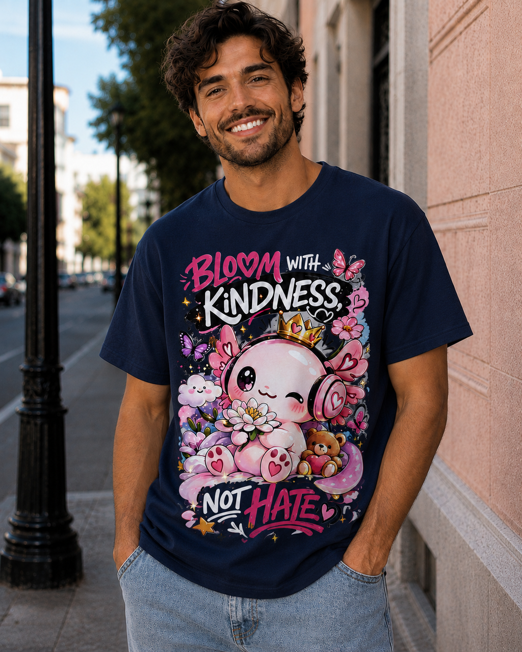 🌸 Bloom With Kindness T-Shirt – Spread Love, Not Hate 💗Unisex T-Shirt
